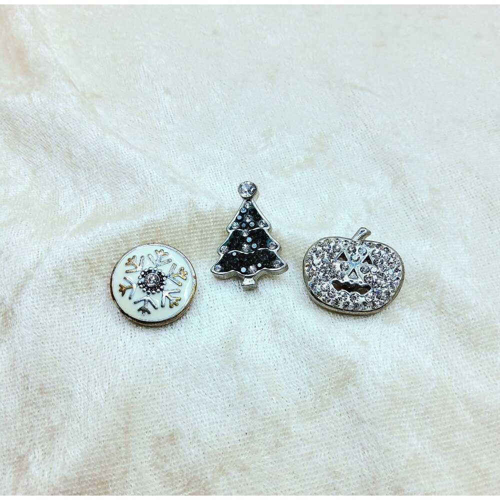 jewelry snaps that fit g.s. set of 3 christmas themed snaps